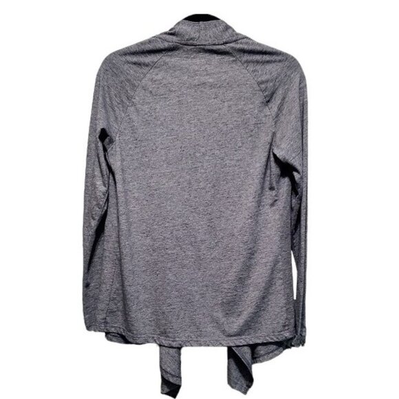 Danskin Now Semi-Fitted Gray Heather Open Front Cardigan Small 4-6 - Picture 9 of 11